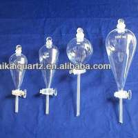 Clear Quartz Separating Funnel/anti-corrision quartz glass bottle/clear quartz bottle for experiment