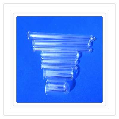 Quartz glass test tubes of various sizes