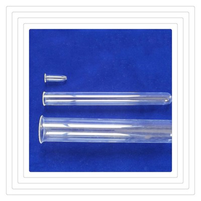 One End Closed Quartz Tube Shape and Quartz tube with flanged pointed bottom